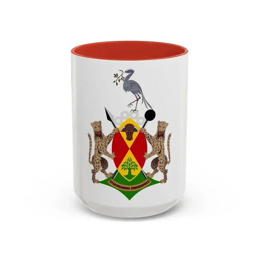 Coat of arms of Ciskei - Accent Coffee Mug 15oz Red - Go Mug Yourself