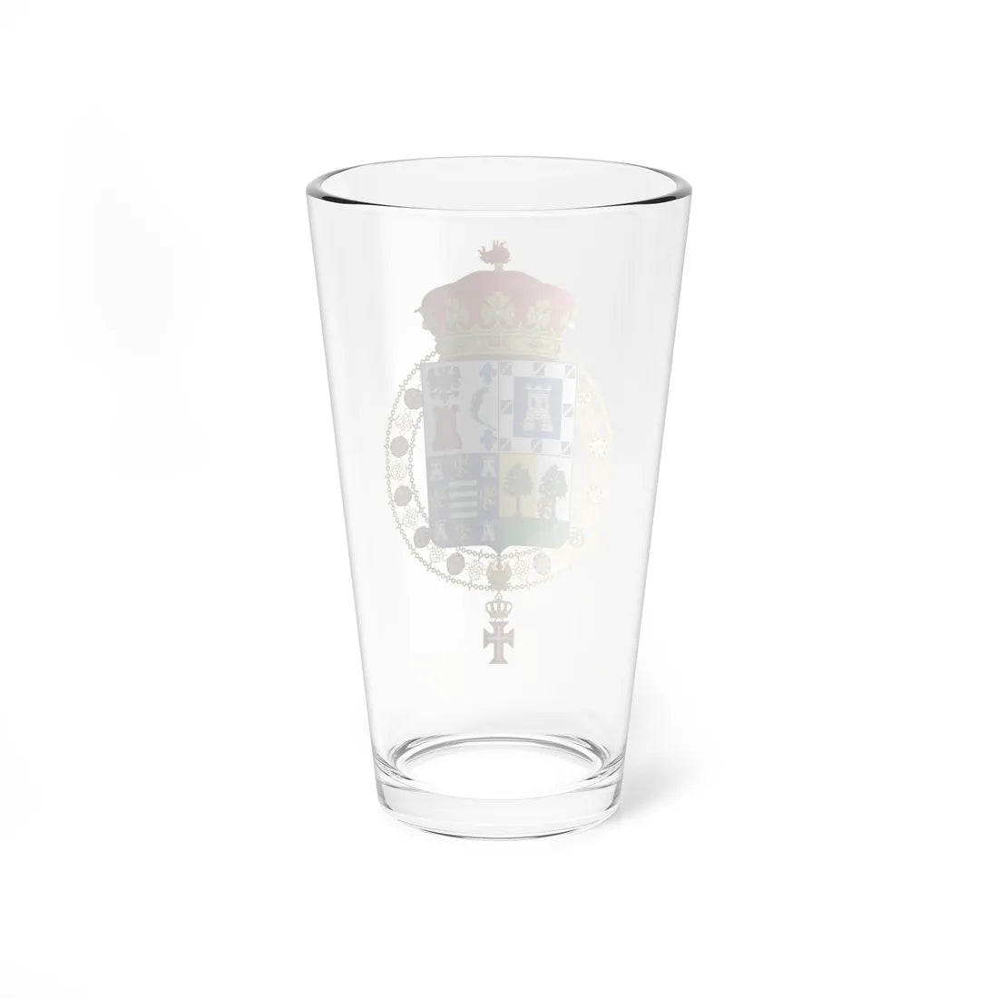 Coat of Arms of Claudio López 2nd Marquess of Comillas Supreme Order of Christ (Spain) (Coat of Arms) Pint Glass 16oz - Go Mug Yourself