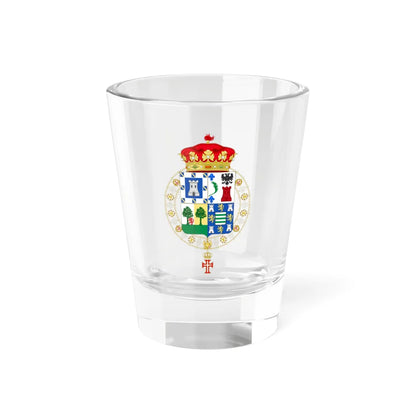 Coat of Arms of Claudio López 2nd Marquess of Comillas Supreme Order of Christ (Spain) (Coat of Arms) Shot Glass 1.5oz 1.5oz - Go Mug Yourself