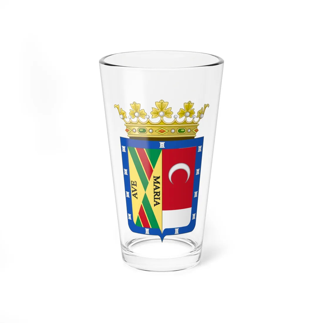Coat of Arms of Colmenar Viejo (Spain) (Coat of Arms) Pint Glass 16oz 16oz - Go Mug Yourself