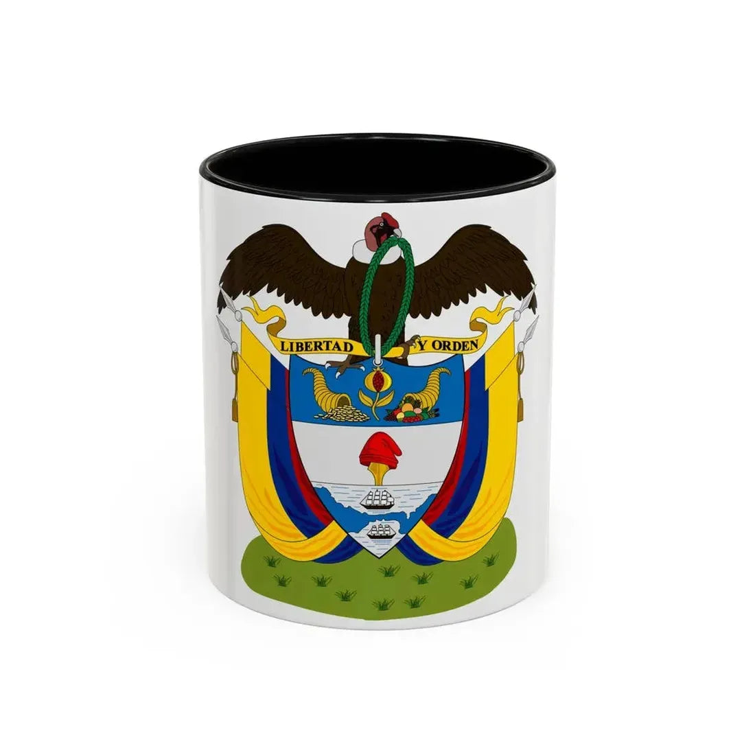 Coat of arms of Colombia (1890) - Accent Coffee Mug 11oz Black - Go Mug Yourself