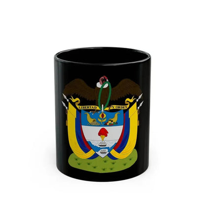 Coat of arms of Colombia (1890) - Black Coffee Mug 11oz - Go Mug Yourself