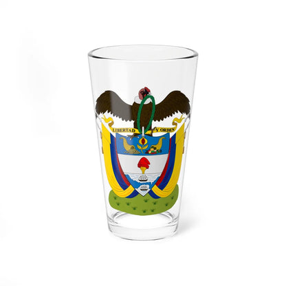 Coat of arms of Colombia 1890 (Colombia) (Coat of Arms) Pint Glass 16oz 16oz - Go Mug Yourself