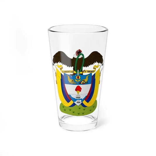 Coat of arms of Colombia (1890) - Pint Glass 16oz 16oz - Go Mug Yourself