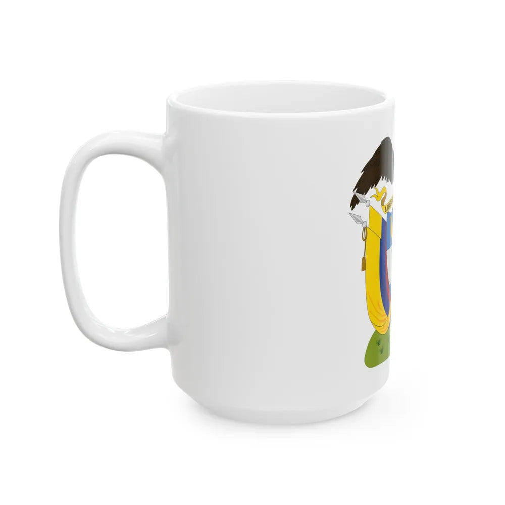 Coat of arms of Colombia (1890) - White Coffee Mug-Go Mug Yourself