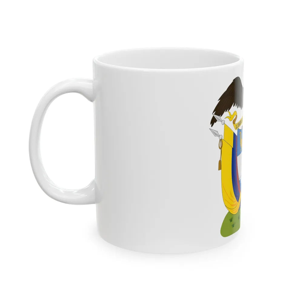 Coat of arms of Colombia (1890) - White Coffee Mug-Go Mug Yourself