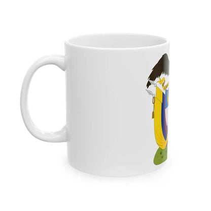 Coat of arms of Colombia (1890) - White Coffee Mug-Go Mug Yourself