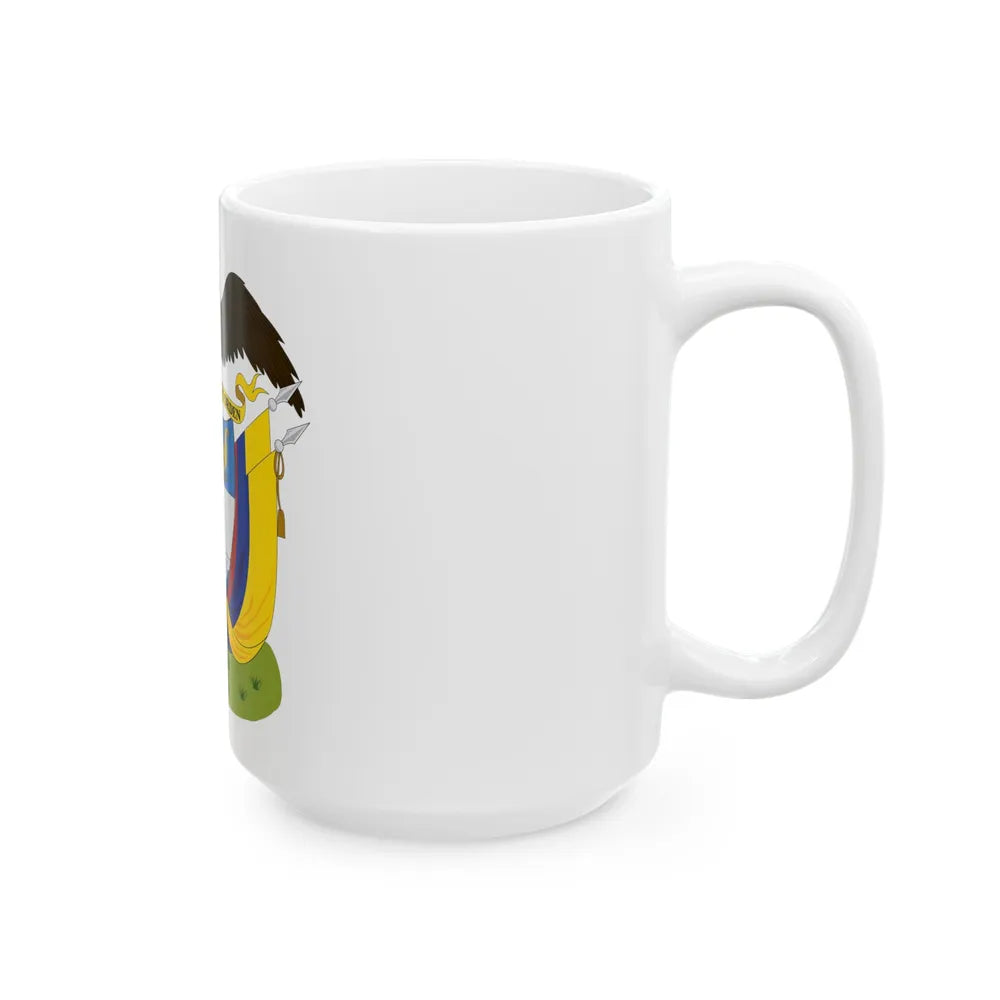 Coat of arms of Colombia (1890) - White Coffee Mug-Go Mug Yourself