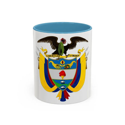 Coat of arms of Colombia 2 - Accent Coffee Mug 11oz Light Blue - Go Mug Yourself