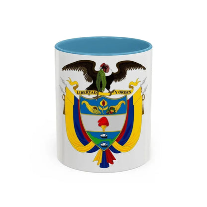 Coat of arms of Colombia 2 - Accent Coffee Mug 11oz Light Blue - Go Mug Yourself