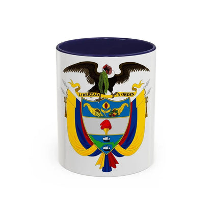 Coat of arms of Colombia 2 - Accent Coffee Mug 11oz Navy - Go Mug Yourself