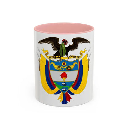 Coat of arms of Colombia 2 - Accent Coffee Mug 11oz Pink - Go Mug Yourself