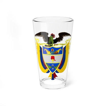 Coat of arms of Colombia 2 (Colombia) (Coat of Arms) Pint Glass 16oz 16oz - Go Mug Yourself