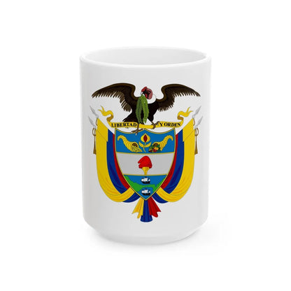 Coat of arms of Colombia 2 - White Coffee Mug-15oz-Go Mug Yourself