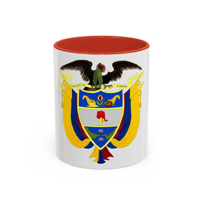 Coat of arms of Colombia 3 - Accent Coffee Mug 11oz Red - Go Mug Yourself