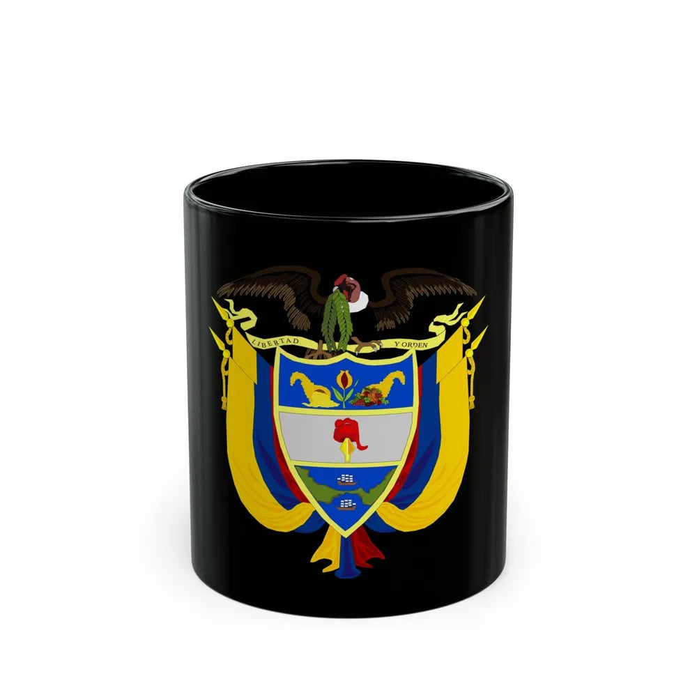 Coat of arms of Colombia 3 - Black Coffee Mug-11oz-Go Mug Yourself