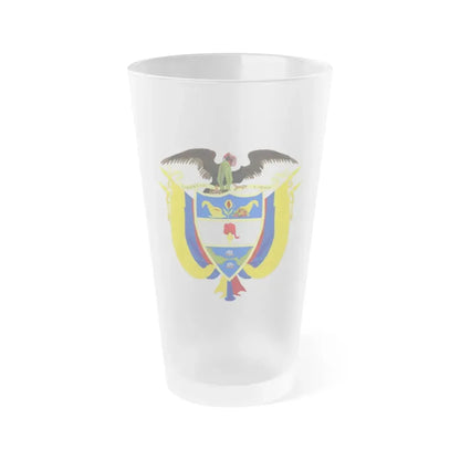 Coat of arms of Colombia 3 - Frosted Pint Glass 16oz Default Title - Go Mug Yourself