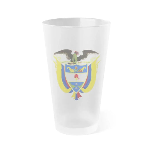 Coat of arms of Colombia 3 - Frosted Pint Glass 16oz Default Title - Go Mug Yourself