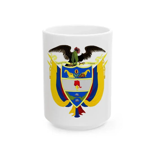Coat of arms of Colombia 3 - White Coffee Mug 15oz - Go Mug Yourself