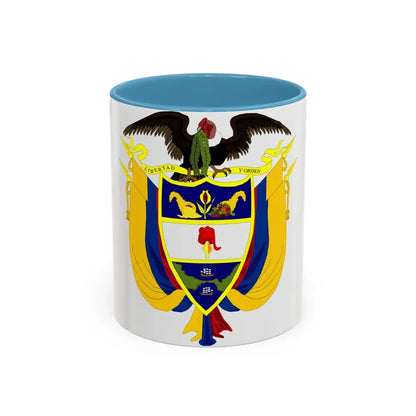 Coat of arms of Colombia 4 - Accent Coffee Mug 11oz Light Blue - Go Mug Yourself