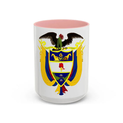 Coat of arms of Colombia 4 - Accent Coffee Mug 15oz Pink - Go Mug Yourself