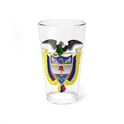 Coat of arms of Colombia 4 (Colombia) (Coat of Arms) Pint Glass 16oz 16oz - Go Mug Yourself