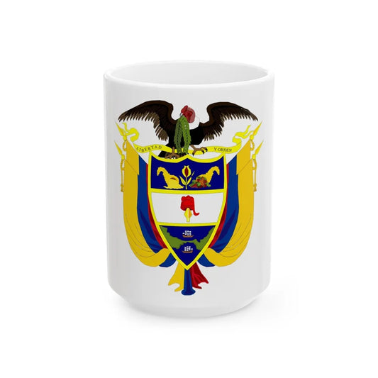 Coat of arms of Colombia 4 - White Coffee Mug-15oz-Go Mug Yourself