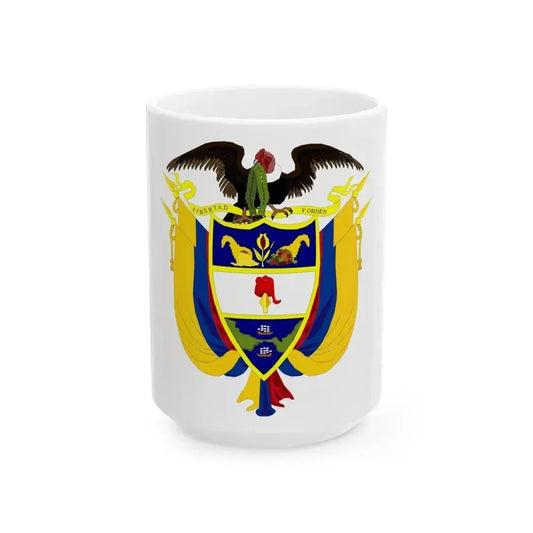 Coat of arms of Colombia 4 - White Coffee Mug 15oz - Go Mug Yourself