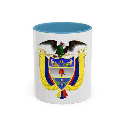 Coat of arms of Colombia 5 - Accent Coffee Mug 11oz Light Blue - Go Mug Yourself