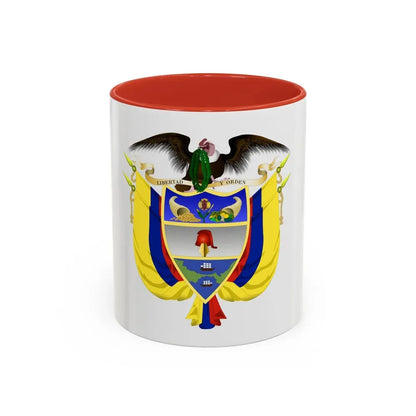 Coat of arms of Colombia 5 - Accent Coffee Mug 11oz Red - Go Mug Yourself