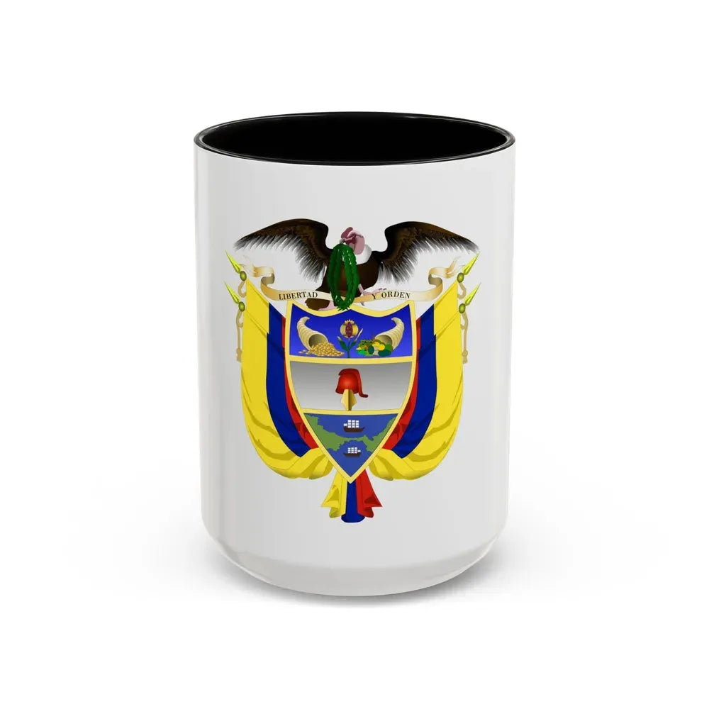 Coat of arms of Colombia 5 - Accent Coffee Mug 15oz Black - Go Mug Yourself