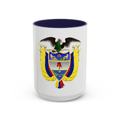 Coat of arms of Colombia 5 - Accent Coffee Mug 15oz Navy - Go Mug Yourself