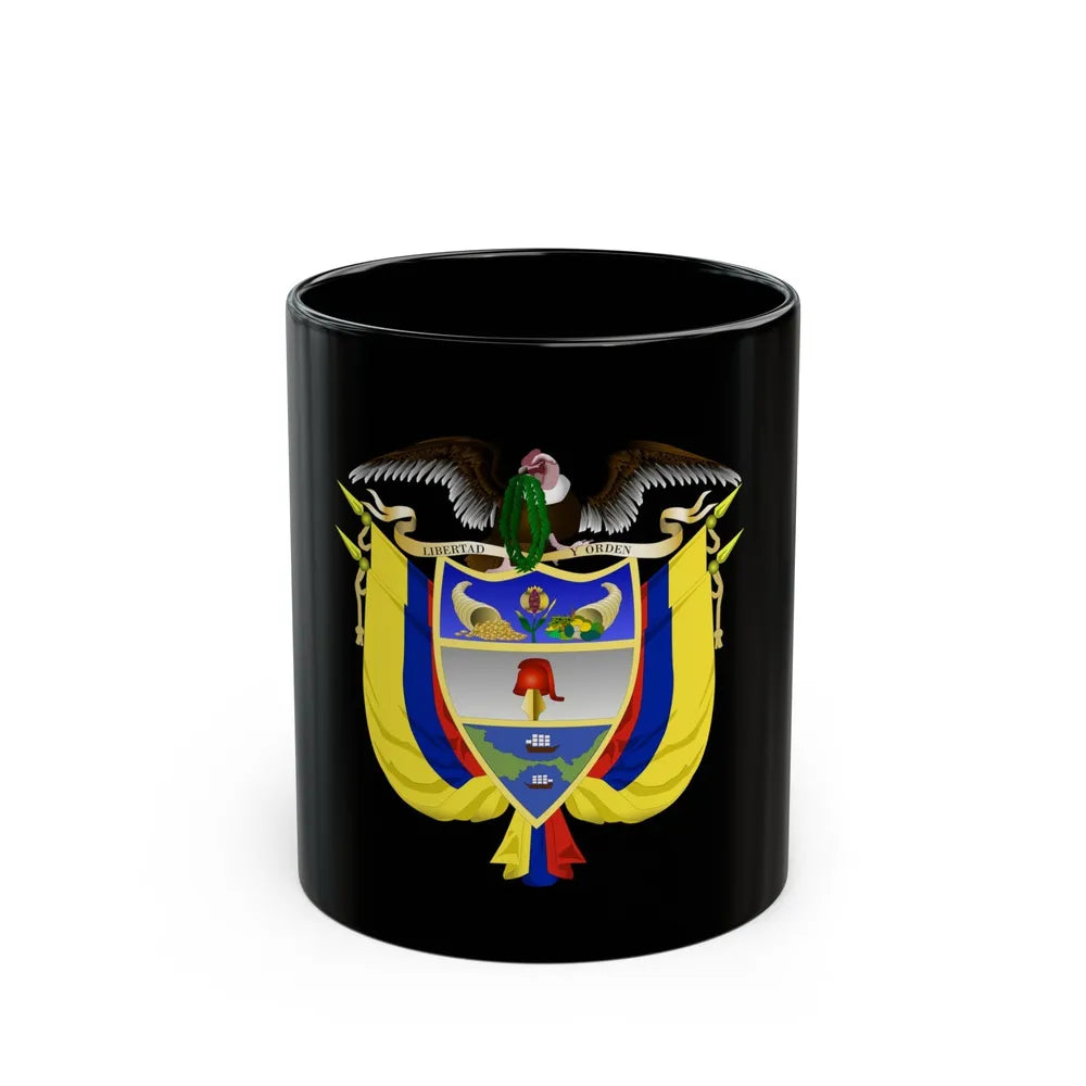 Coat of arms of Colombia 5 - Black Coffee Mug-11oz-Go Mug Yourself