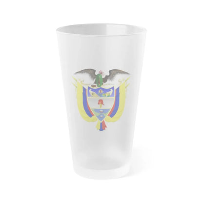 Coat of arms of Colombia 5 - Frosted Pint Glass 16oz Default Title - Go Mug Yourself