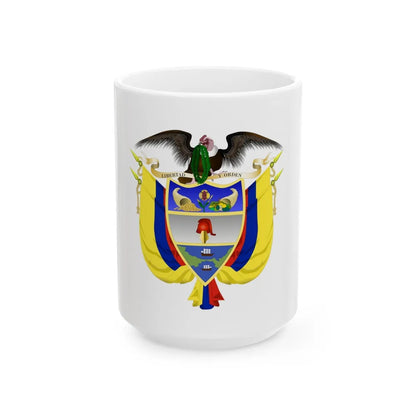 Coat of arms of Colombia 5 - White Coffee Mug-15oz-Go Mug Yourself