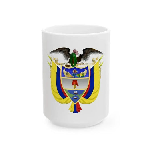 Coat of arms of Colombia 5 - White Coffee Mug 15oz - Go Mug Yourself
