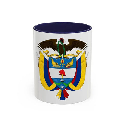 Coat of arms of Colombia - Accent Coffee Mug 11oz Navy - Go Mug Yourself