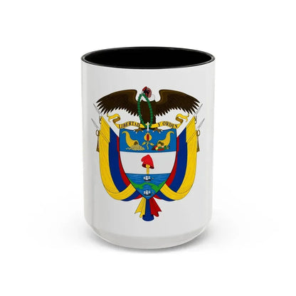 Coat of arms of Colombia - Accent Coffee Mug 15oz Black - Go Mug Yourself
