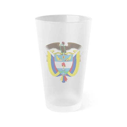 Coat of arms of Colombia - Frosted Pint Glass 16oz Default Title - Go Mug Yourself