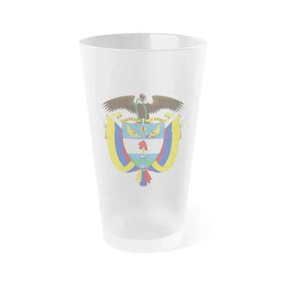 Coat of arms of Colombia - Frosted Pint Glass 16oz Default Title - Go Mug Yourself