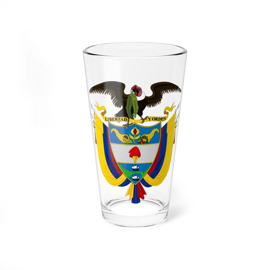 Coat of arms of Colombia Regular use (Colombia) (Coat of Arms) Pint Glass 16oz 16oz - Go Mug Yourself