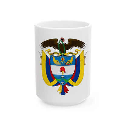 Coat of arms of Colombia - White Coffee Mug-15oz-Go Mug Yourself