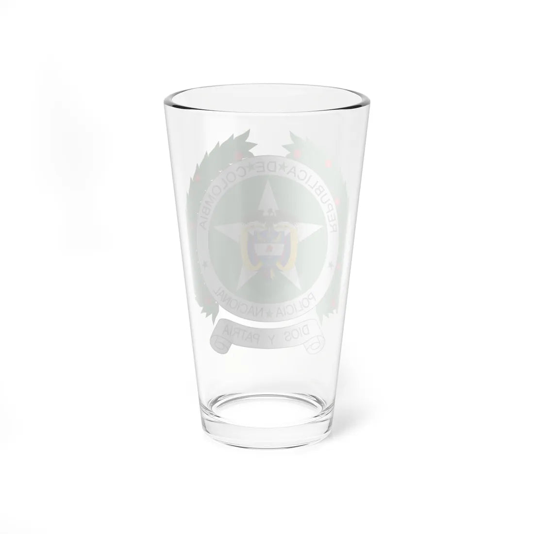 Coat of arms of colombian national police (Colombia) (Coat of Arms) Pint Glass 16oz - Go Mug Yourself