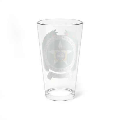 Coat of arms of colombian national police (Colombia) (Coat of Arms) Pint Glass 16oz - Go Mug Yourself