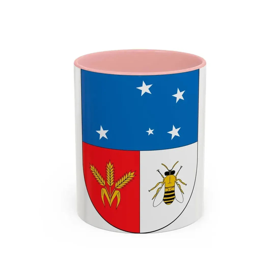 Coat of arms of Colonia Department - Accent Coffee Mug 11oz Pink - Go Mug Yourself