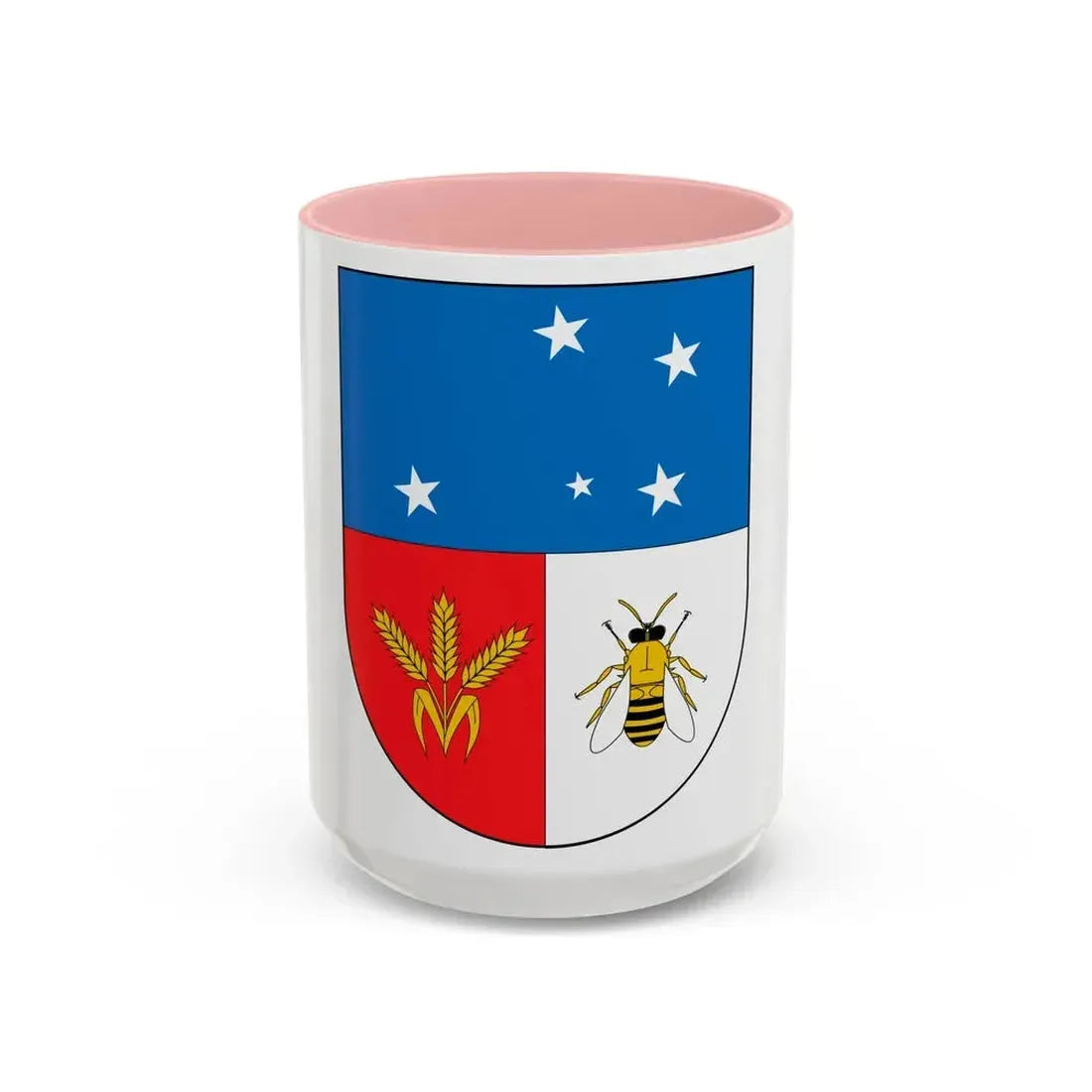 Coat of arms of Colonia Department - Accent Coffee Mug 15oz Pink - Go Mug Yourself
