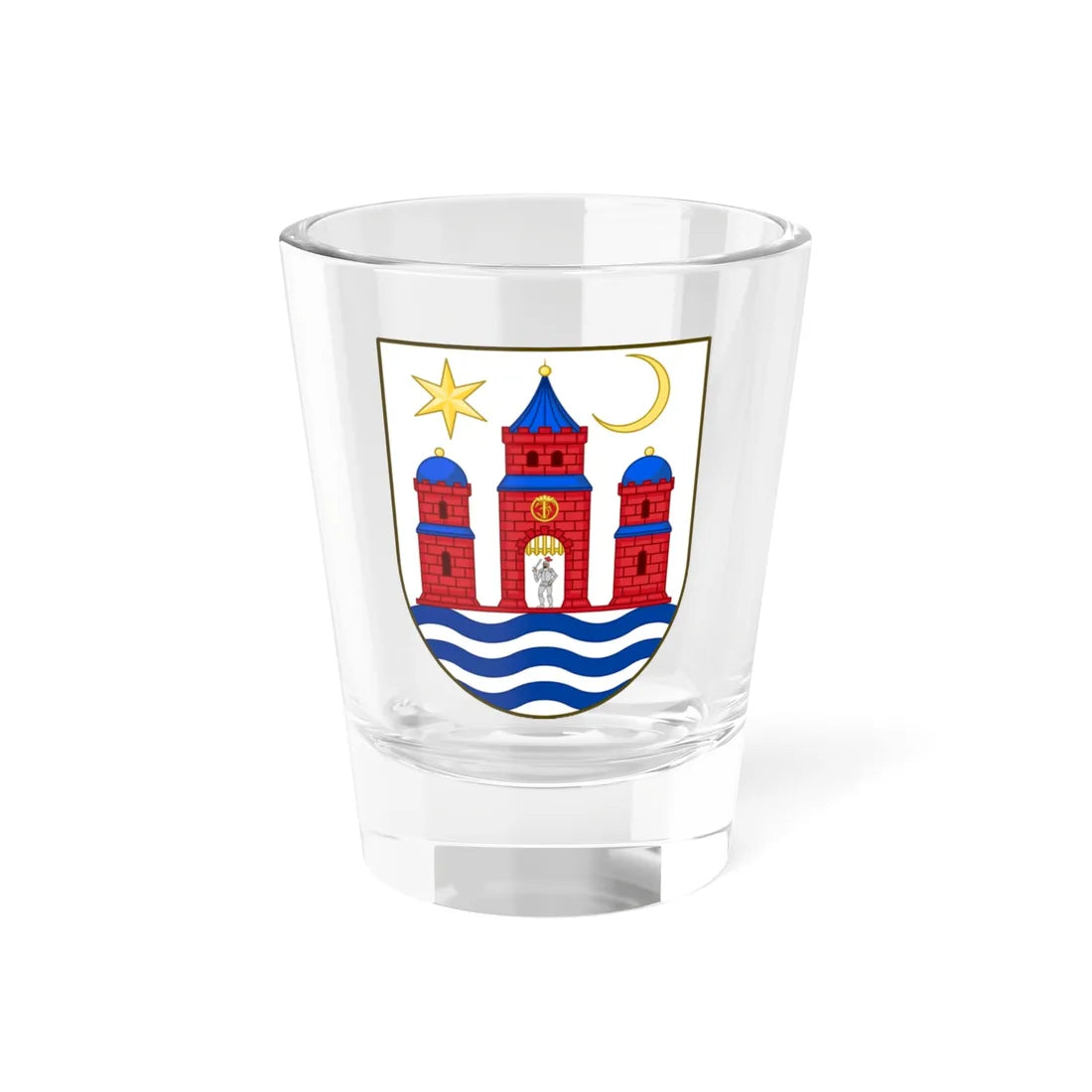 Coat of arms of Copenhagen (Denmark) (Coat of Arms) Shot Glass 1.5oz 1.5oz - Go Mug Yourself