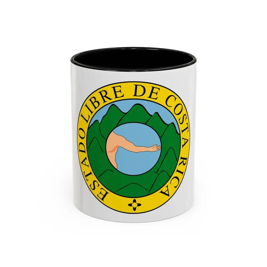 Coat of arms of Costa Rica (1824-1840 and 1842-1848) - Accent Coffee Mug 11oz Black - Go Mug Yourself