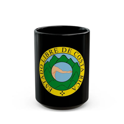 Coat of arms of Costa Rica (1824-1840 and 1842-1848) - Black Coffee Mug-15oz-Go Mug Yourself