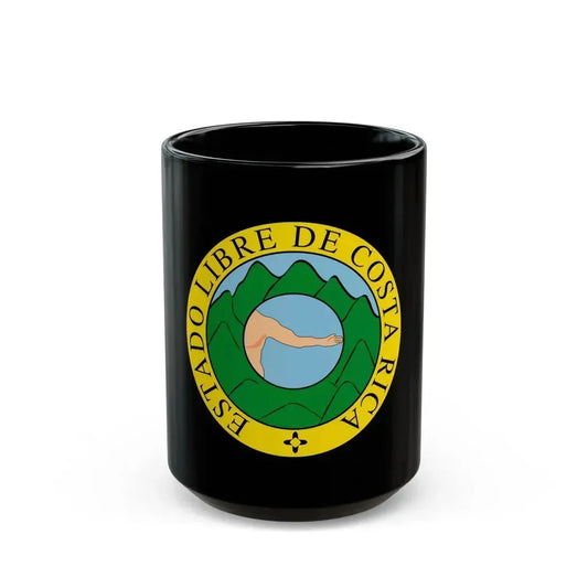 Coat of arms of Costa Rica (1824-1840 and 1842-1848) - Black Coffee Mug 15oz - Go Mug Yourself